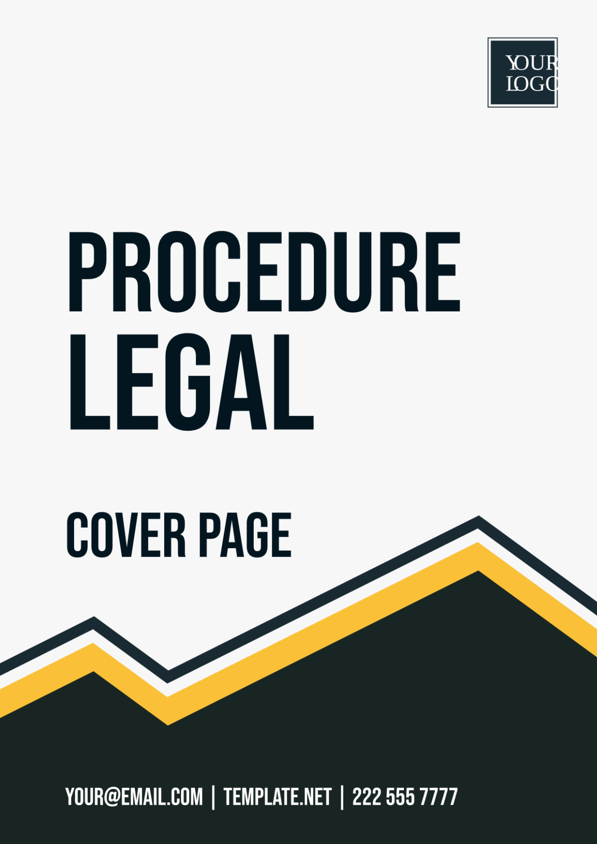 Free Procedure Legal Cover Page Template