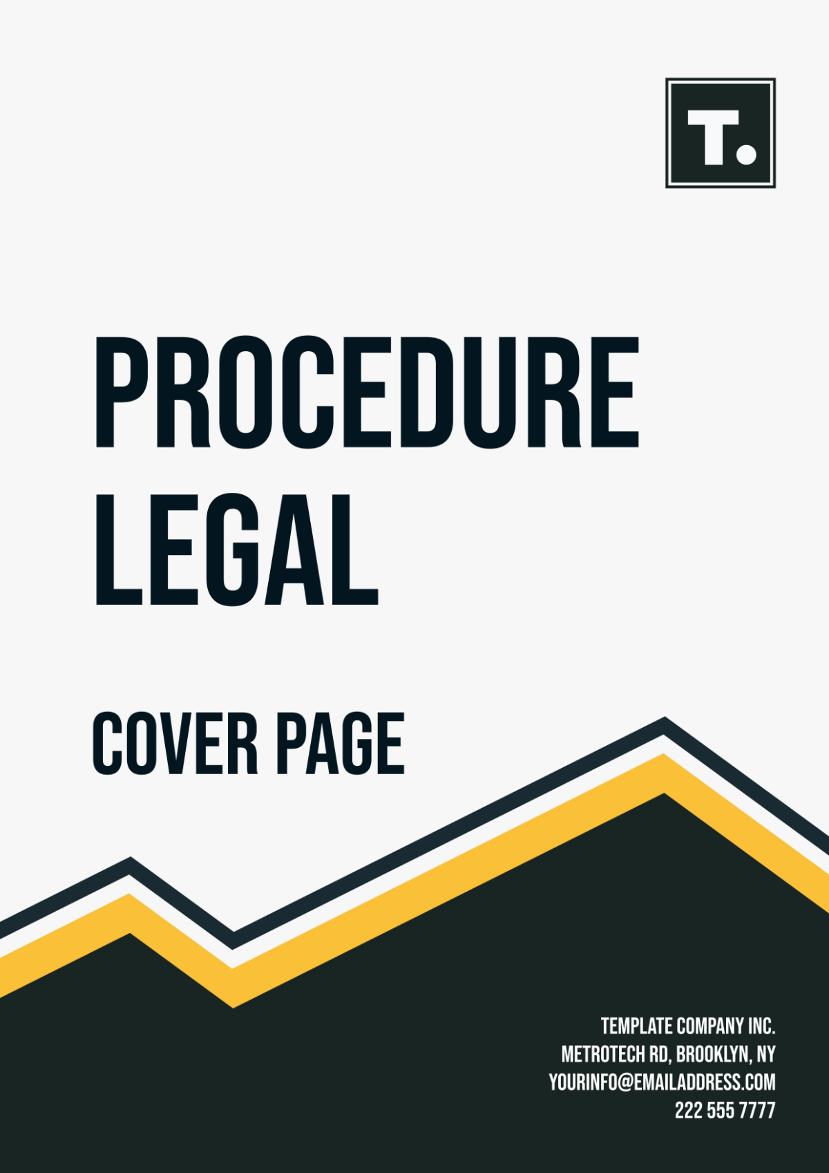 Procedure Legal Cover Page