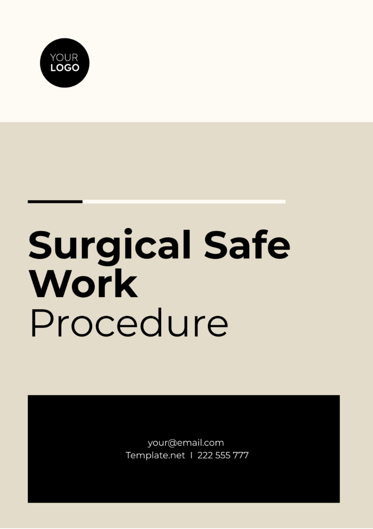 Surgical Safe Work Procedure Template