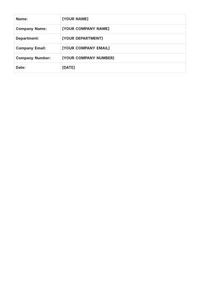 Free Back To School Procedure Template to Edit Online