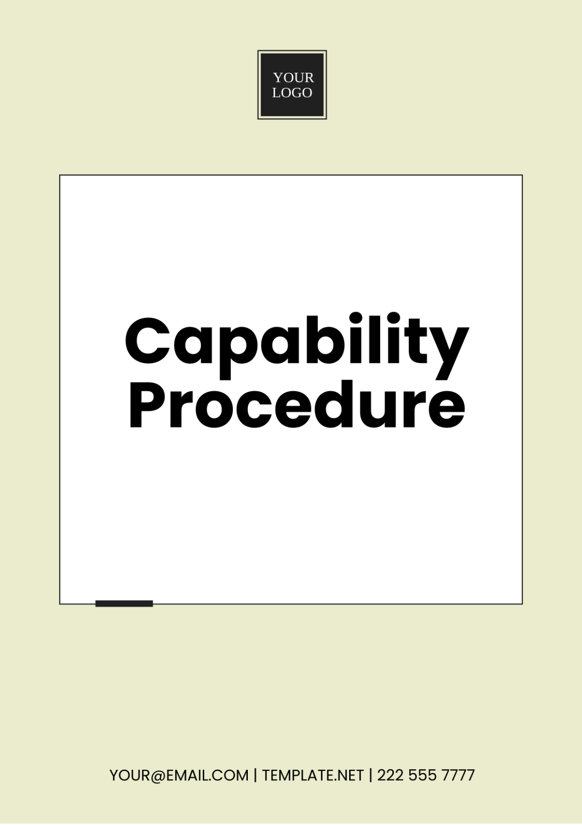 Capability Procedure Template - Edit Online & Download