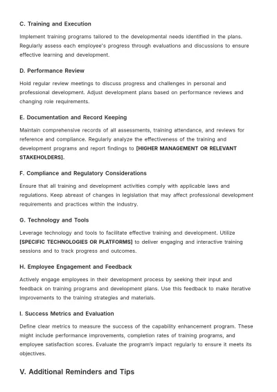 Free Capability Procedure Template to Edit Online