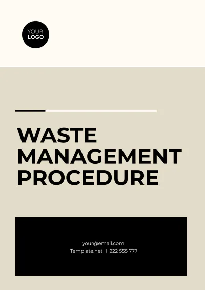 Free Waste Management Procedure Template to Edit Online