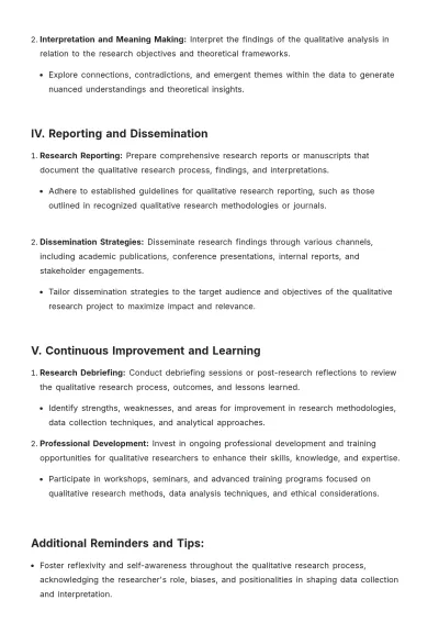 Free Qualitative Procedure Template to Edit Online