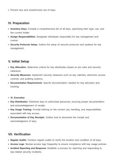 Free Key Management Procedure Template to Edit Online