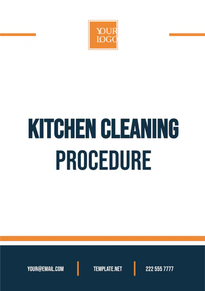 Free Kitchen Cleaning Procedure Template to Edit Online