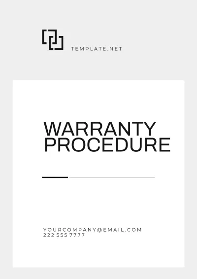 Free Warranty Procedure Template to Edit Online