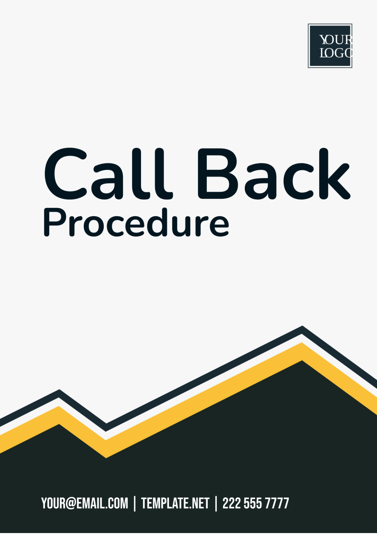 Free Call Back Procedure Template