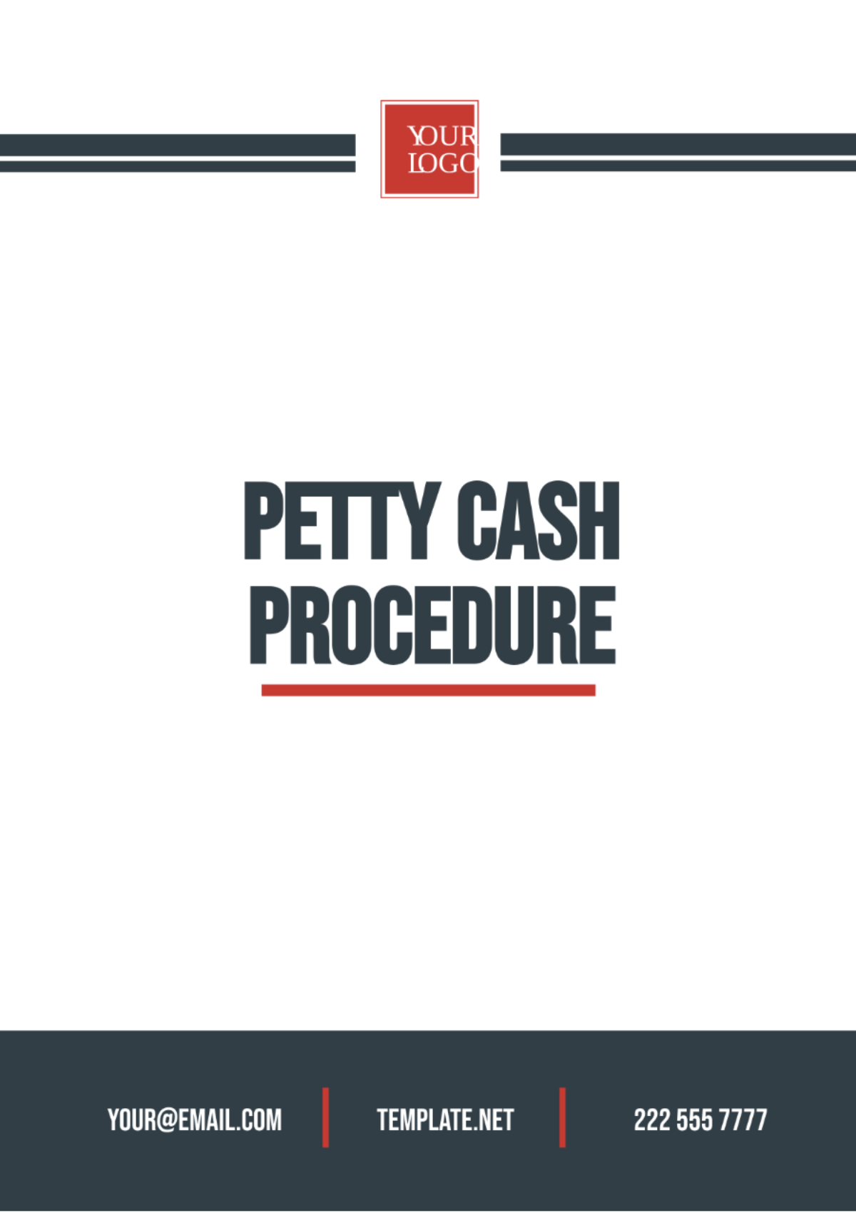 Petty Cash Procedure Template