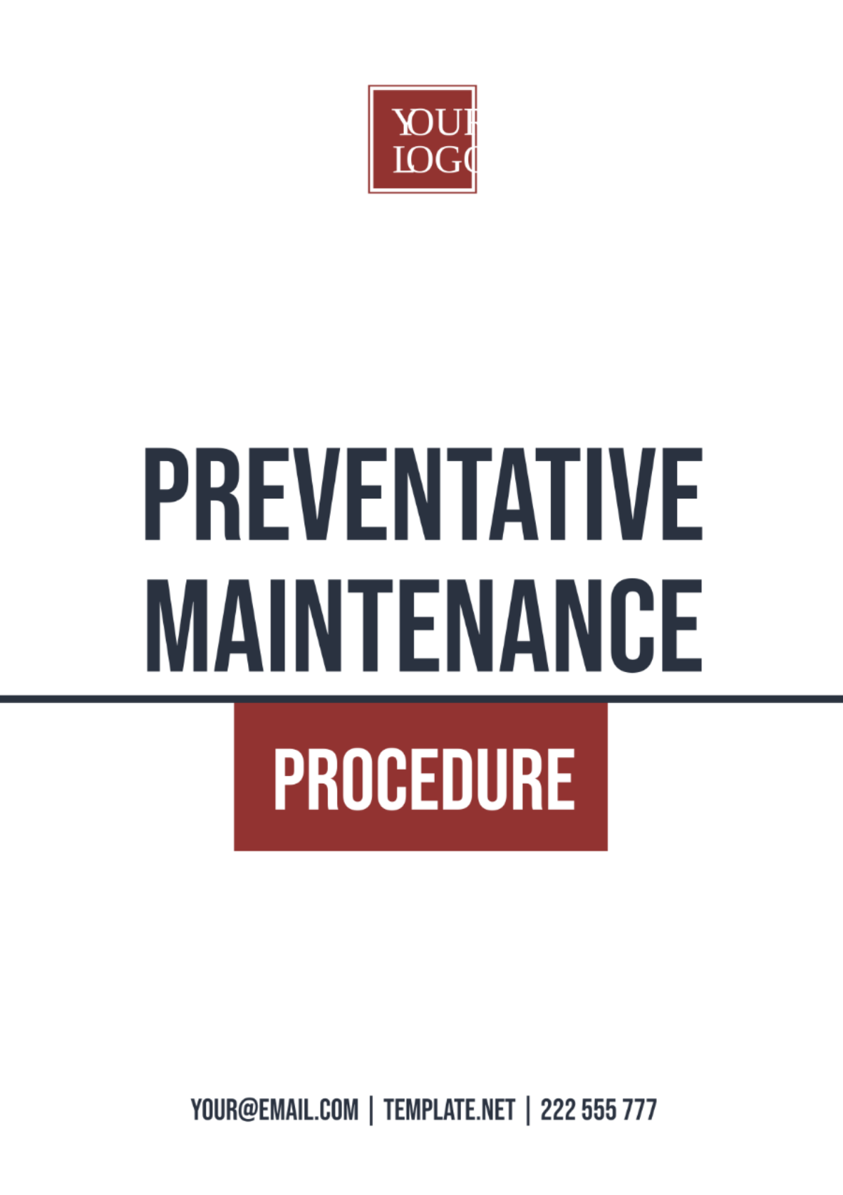Free Preventative Maintenance Procedure Template