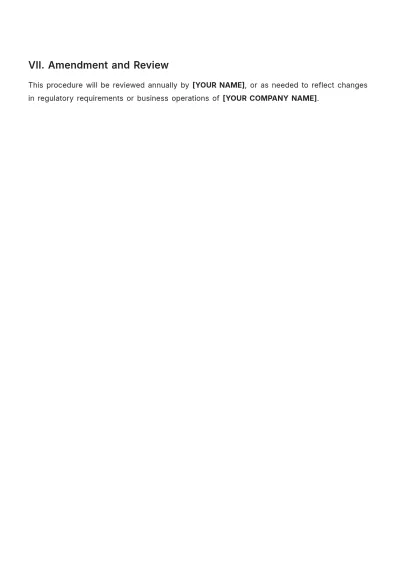 Free Procurement Procedure Template to Edit Online