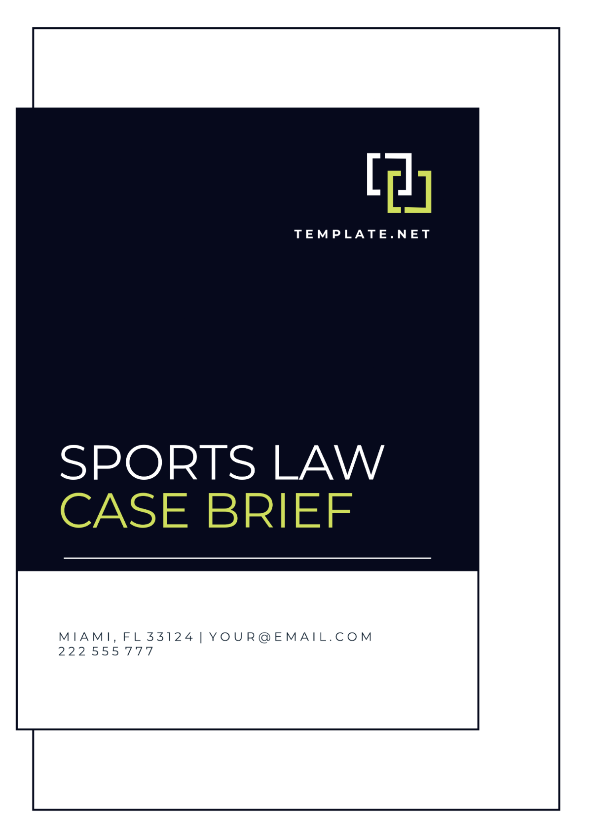 Sports Law Case Brief Template - Edit Online & Download