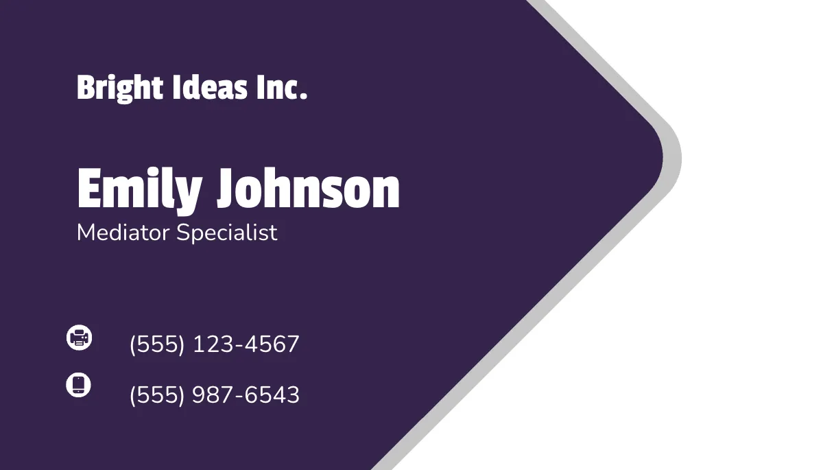 Free Mediator Business Cards Template to Edit Online