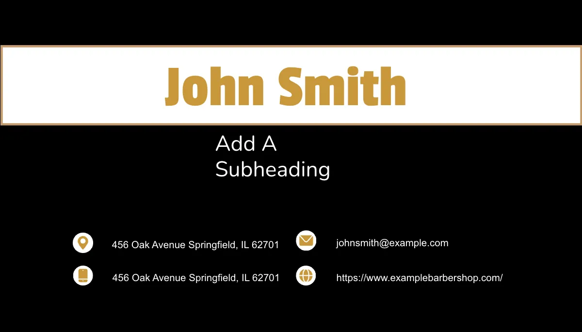 Free Barber Business Card Template to Edit Online