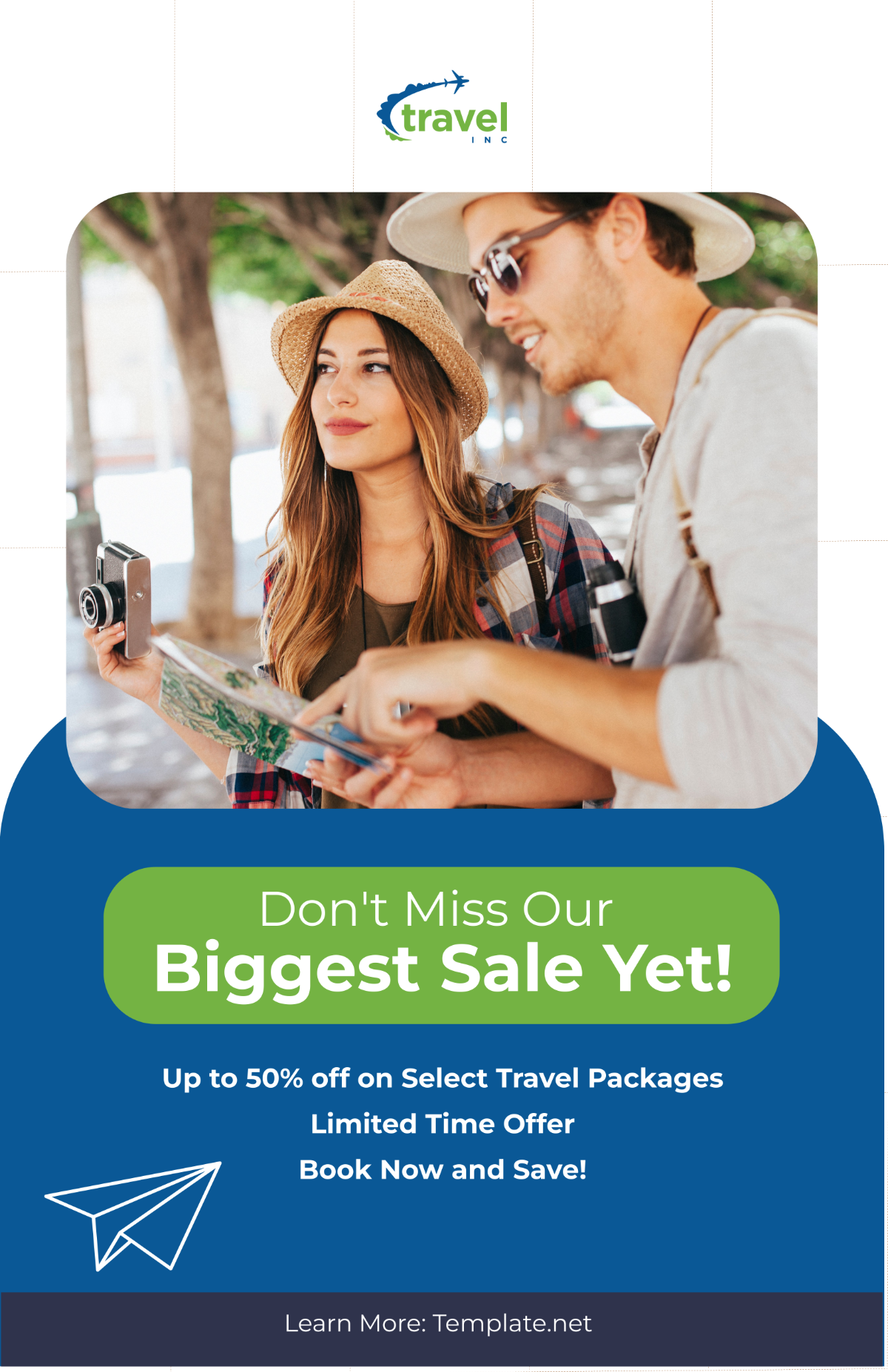 Travel Agency Sales Poster Template