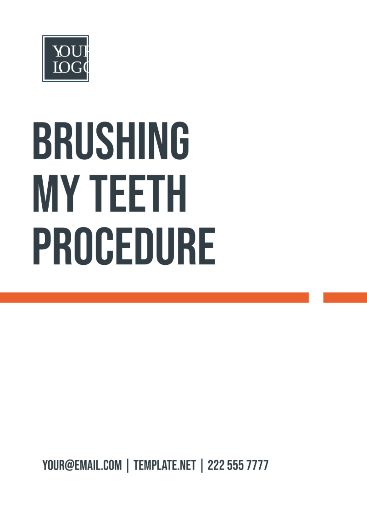Brushing My Teeth Procedure Template