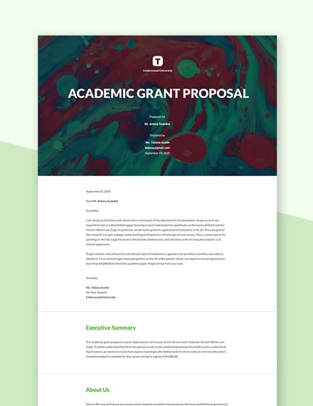 Free Sample Grant Proposal Template - Google Docs, Word, Apple Pages ...