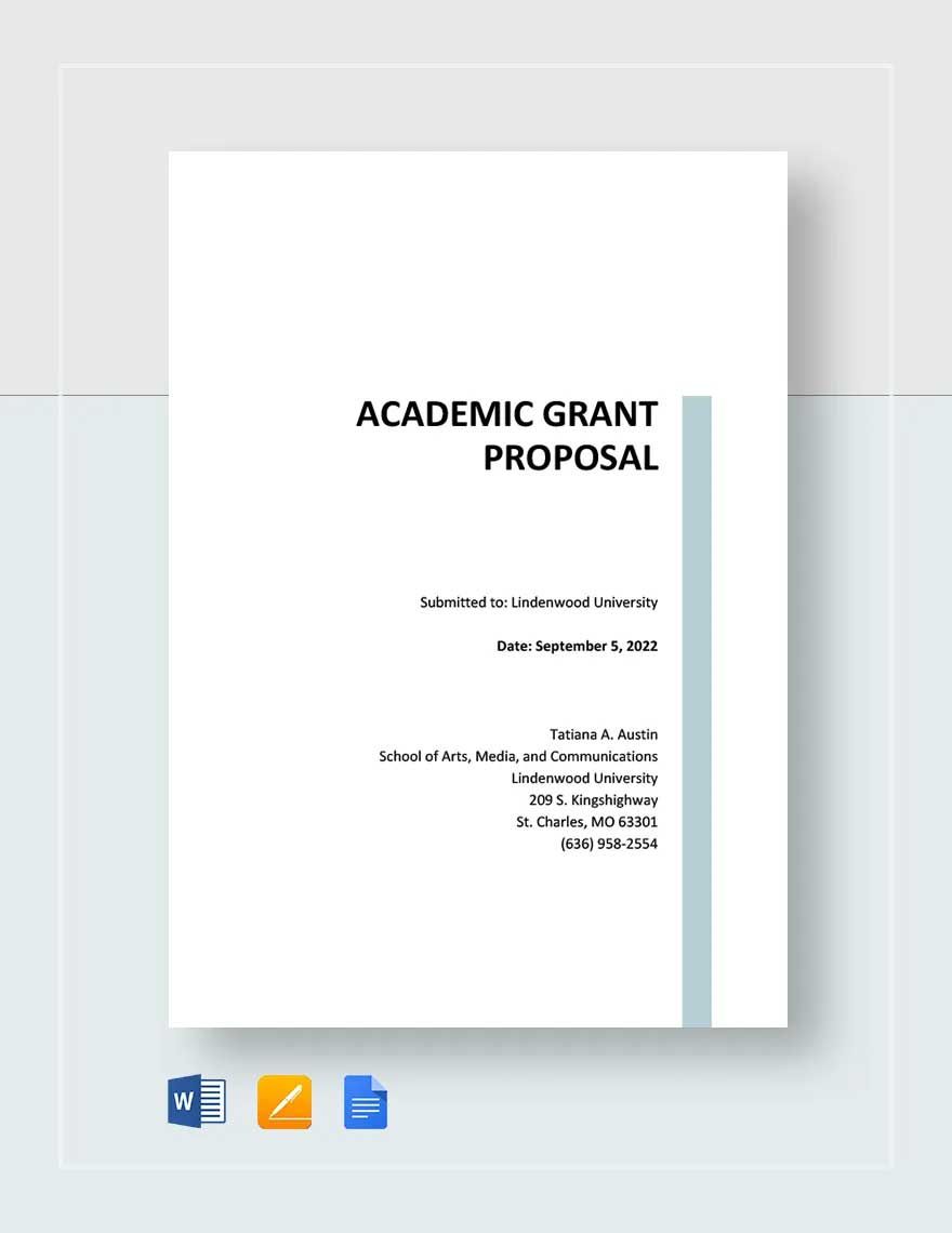 Academic Grant Proposal Template