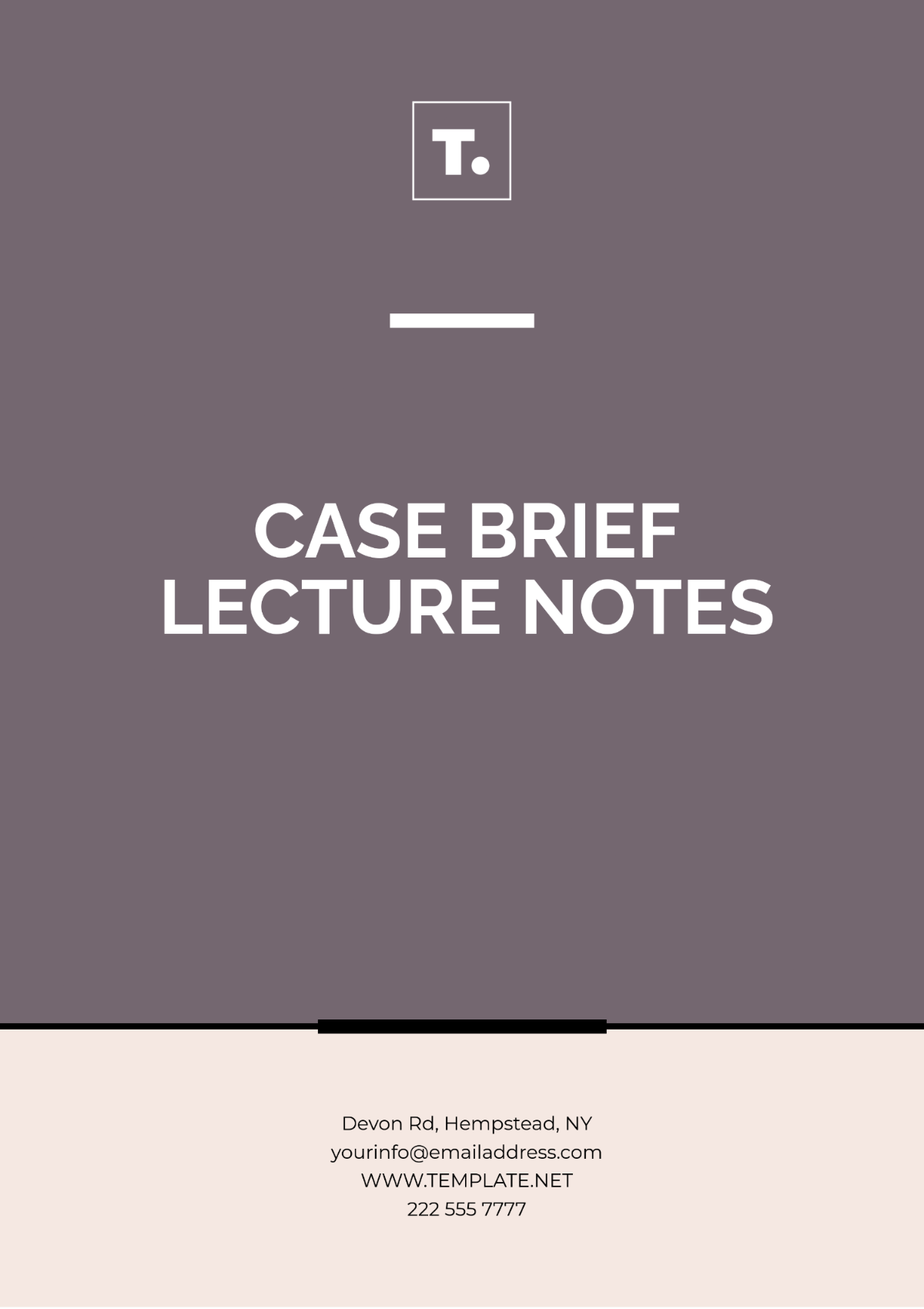 Case Brief Lecture Notes Template - Edit Online & Download