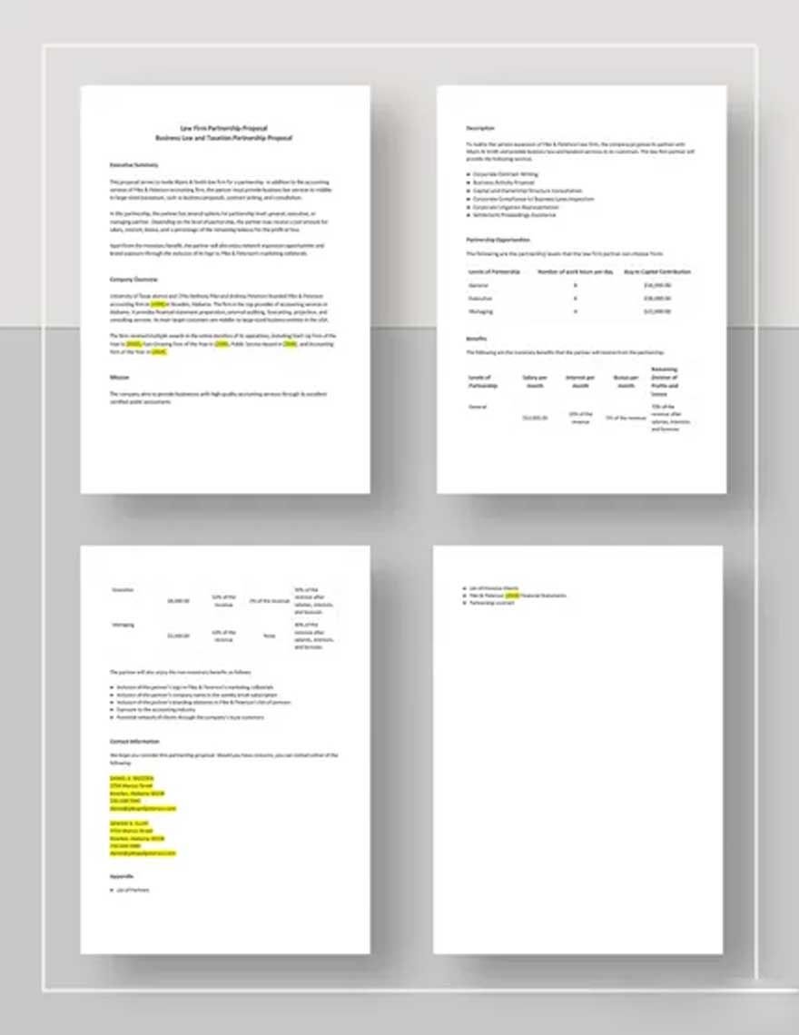Law Firm Partnership Proposal Template