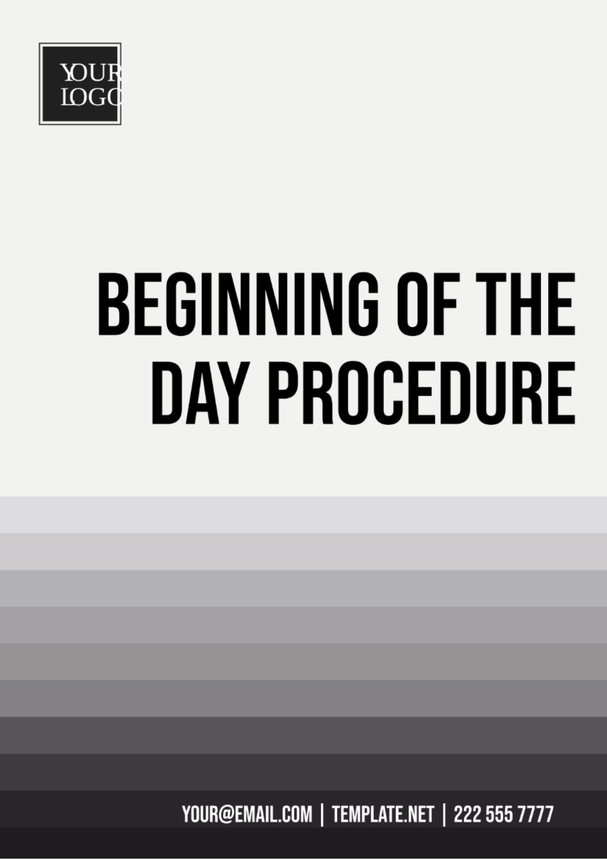 Beginning Of The Day Procedures Template