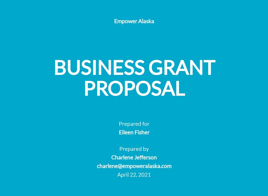 sample business plan for grants