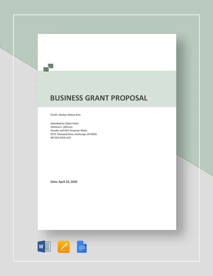 Business Grant Proposal Template