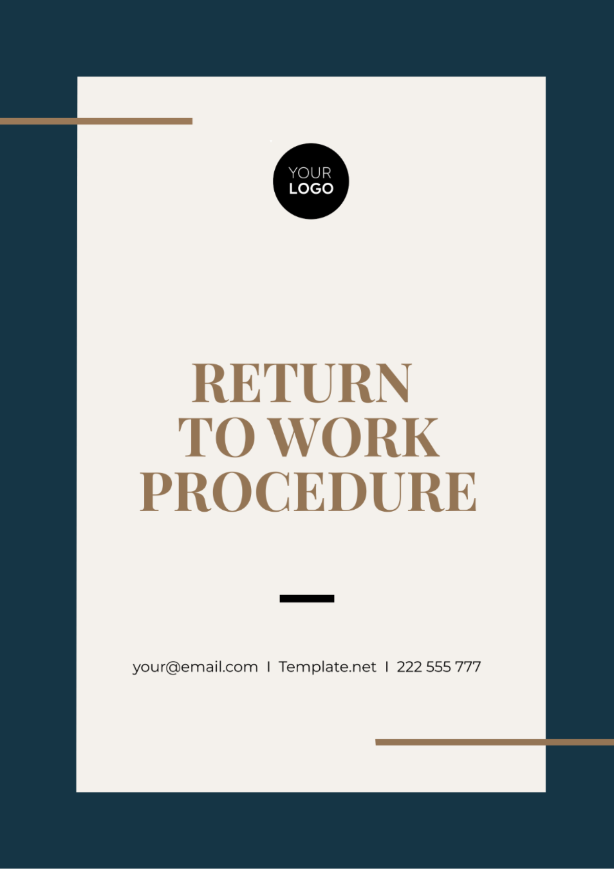 Return To Work Procedure Template