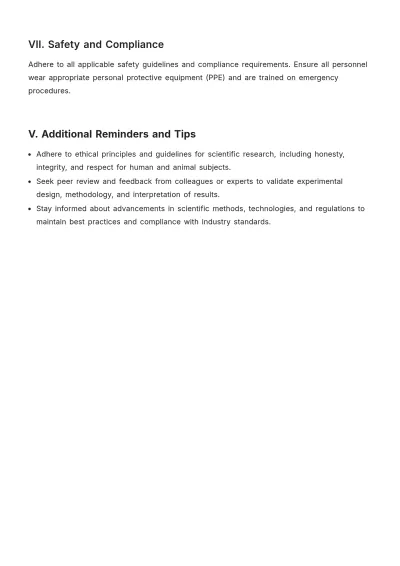 Free Scientific Procedure Template to Edit Online