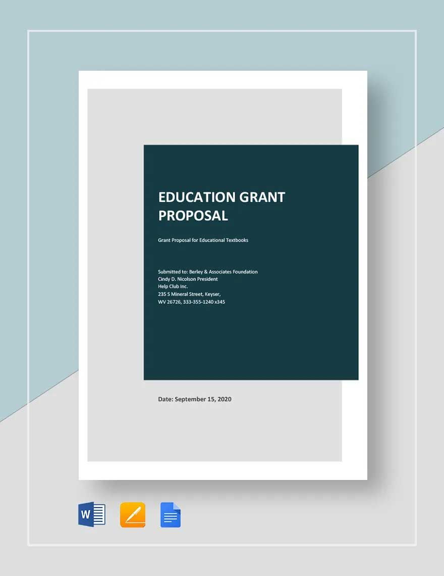 Education Grant Proposal Template
