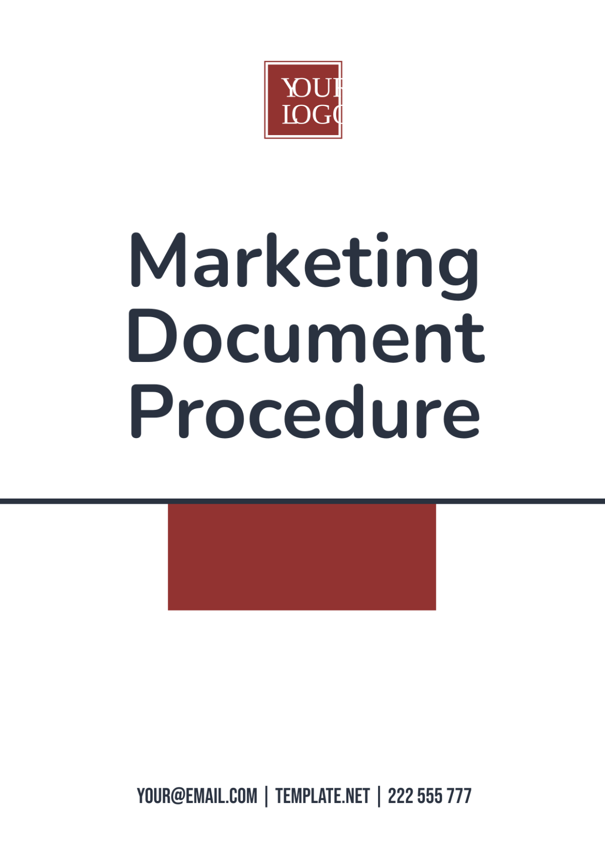 Free Marketing Document Procedure Template