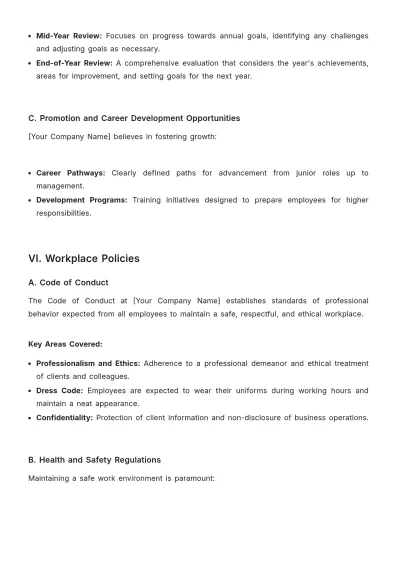 Free Salon HR Procedure Template to Edit Online