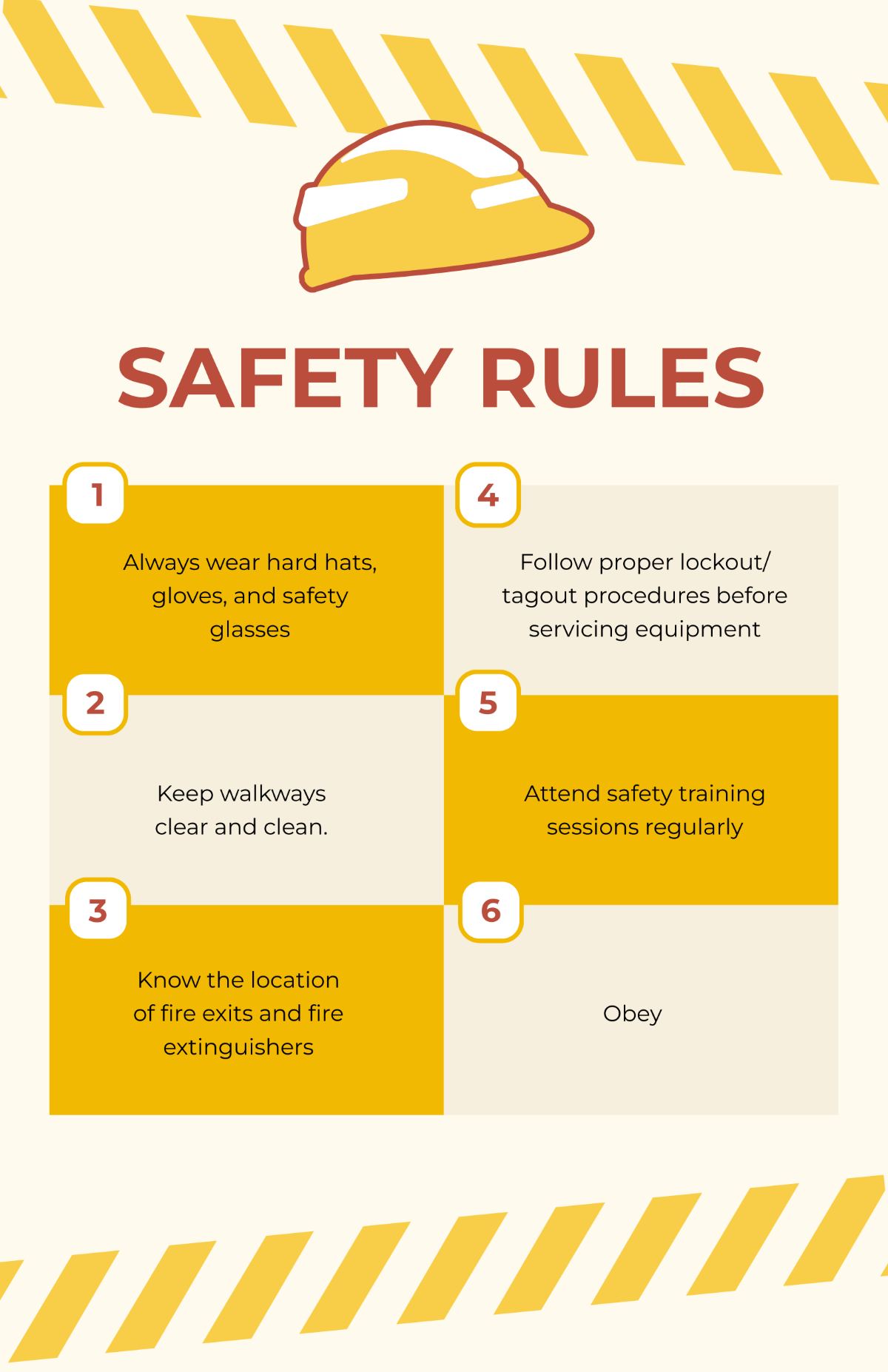 Free Safety Rules Poster Template