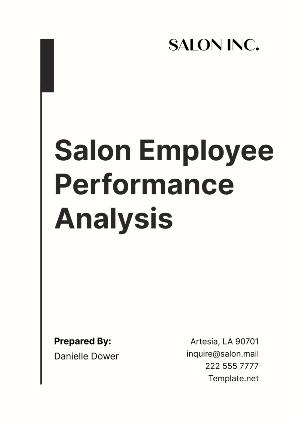 Salon Employee Performance Analysis Template