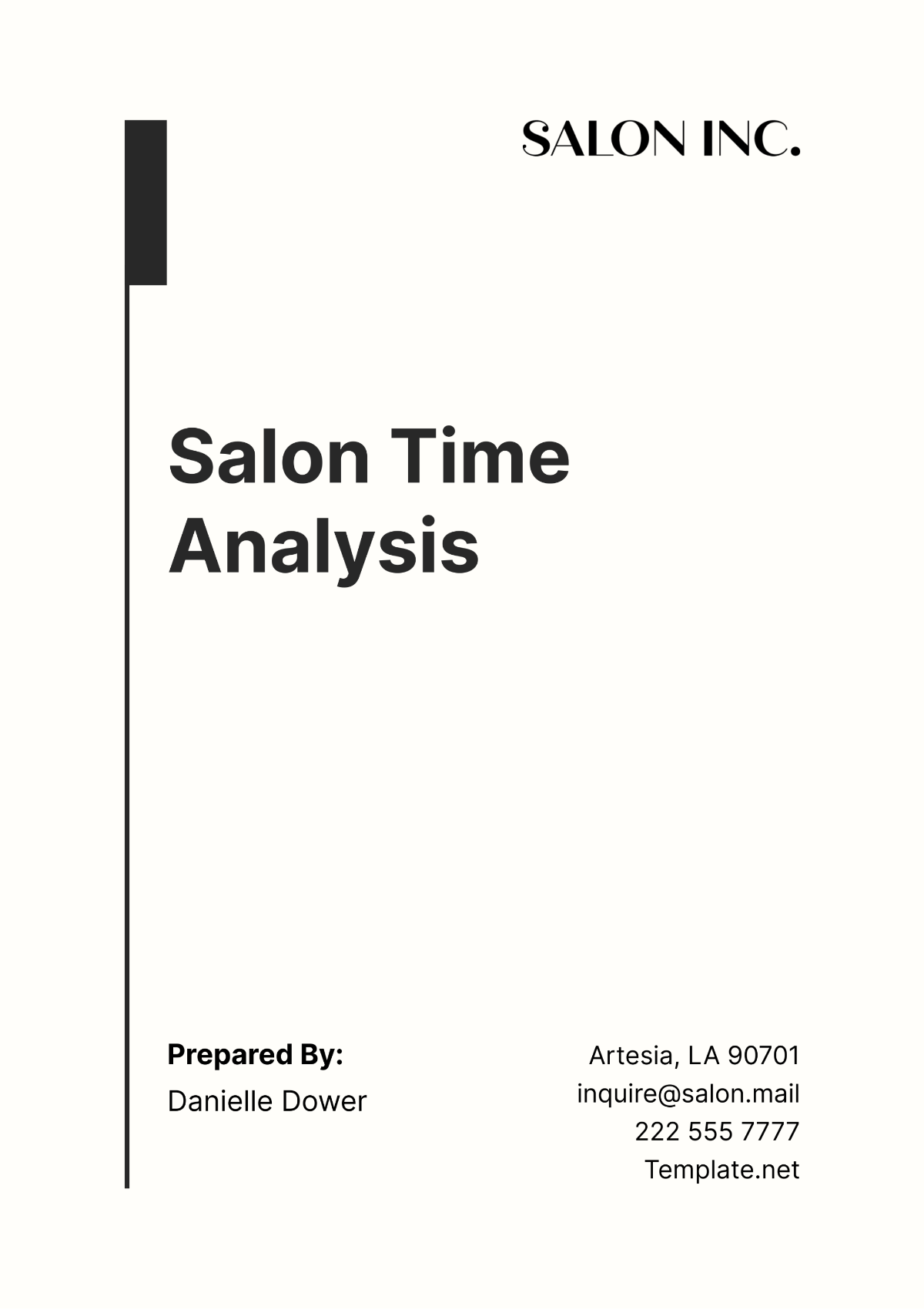 Salon Time Analysis Template - Edit Online & Download