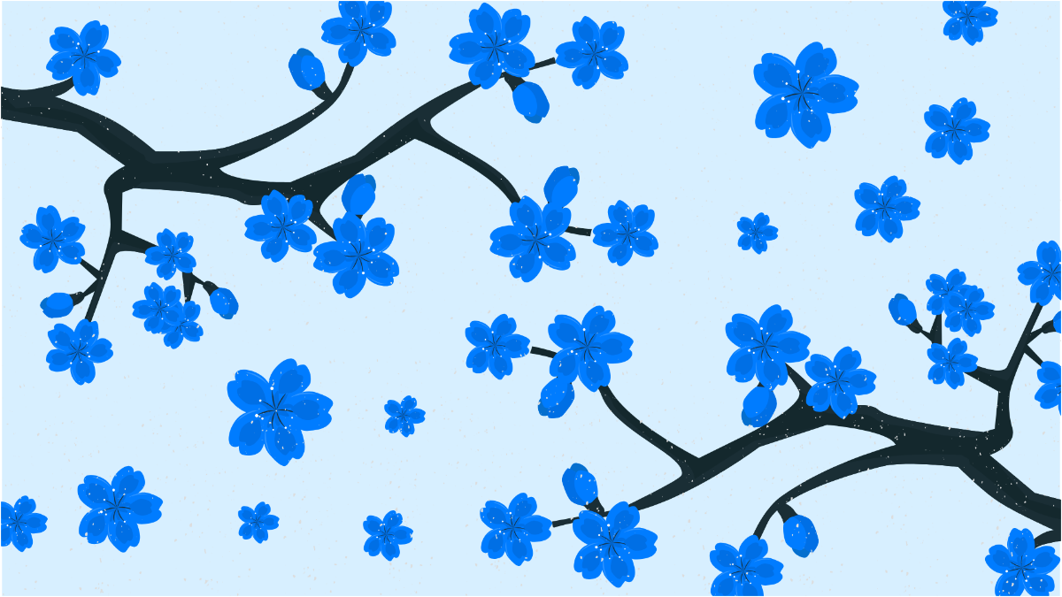 Free Blue Cherry Blossom Background