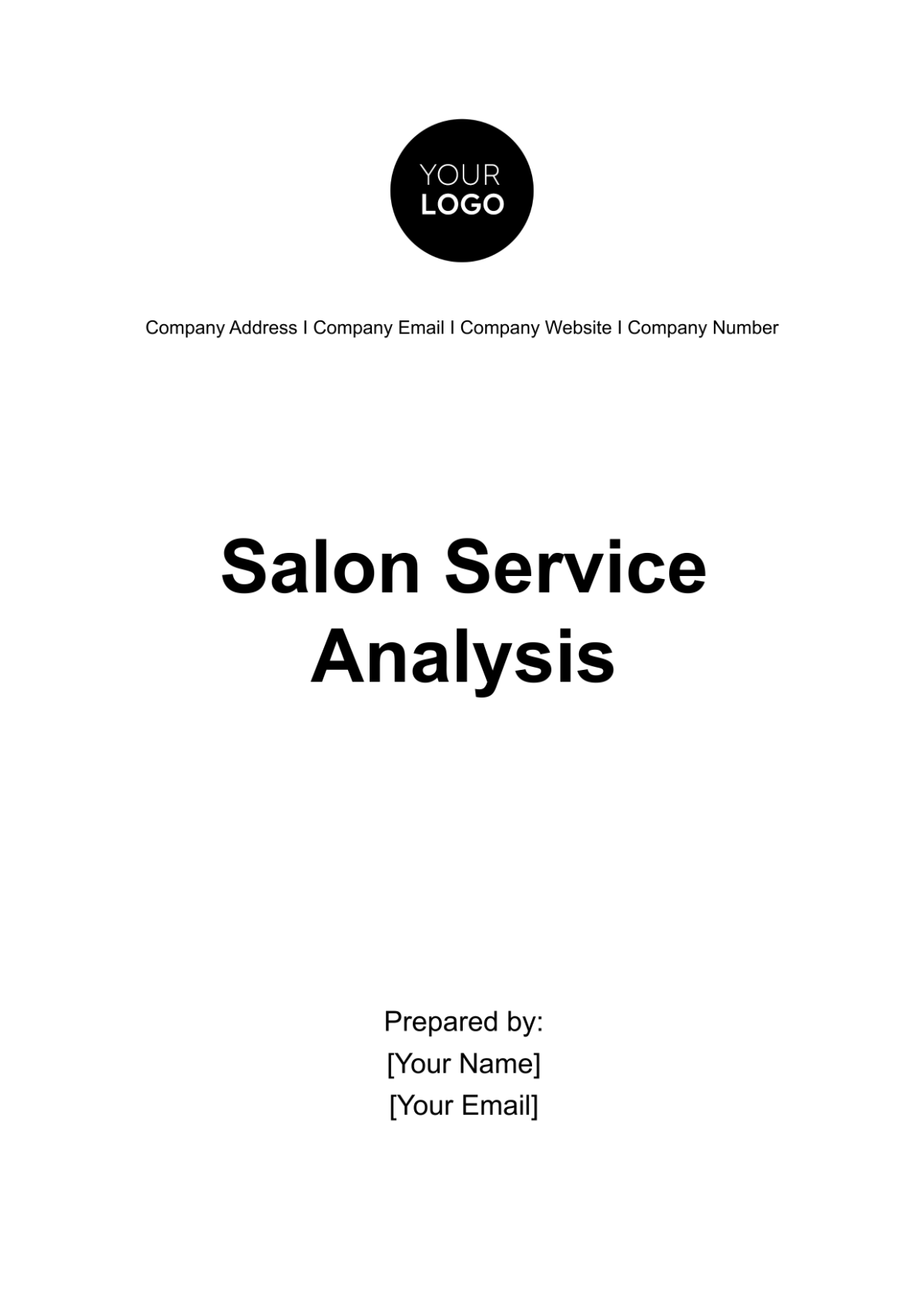 Salon Service Analysis Template