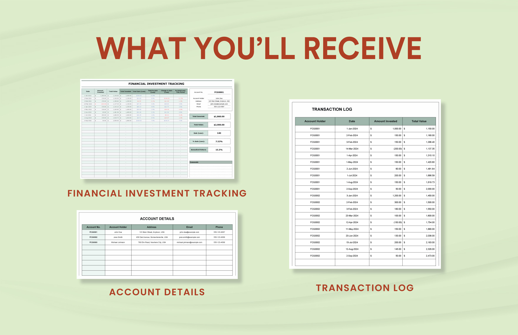 Financial Investment Tracking Template