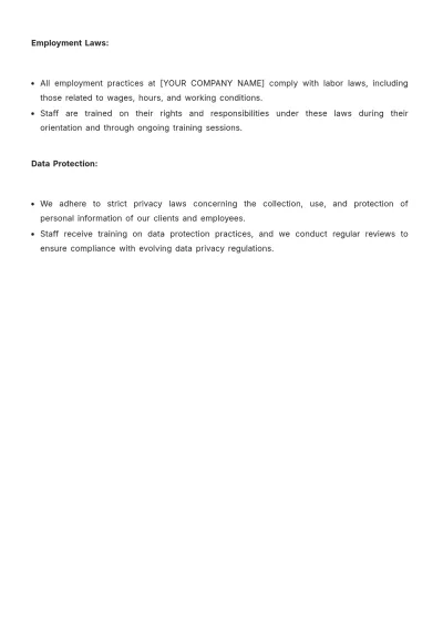 Free Salon Policy and Procedure Template to Edit Online