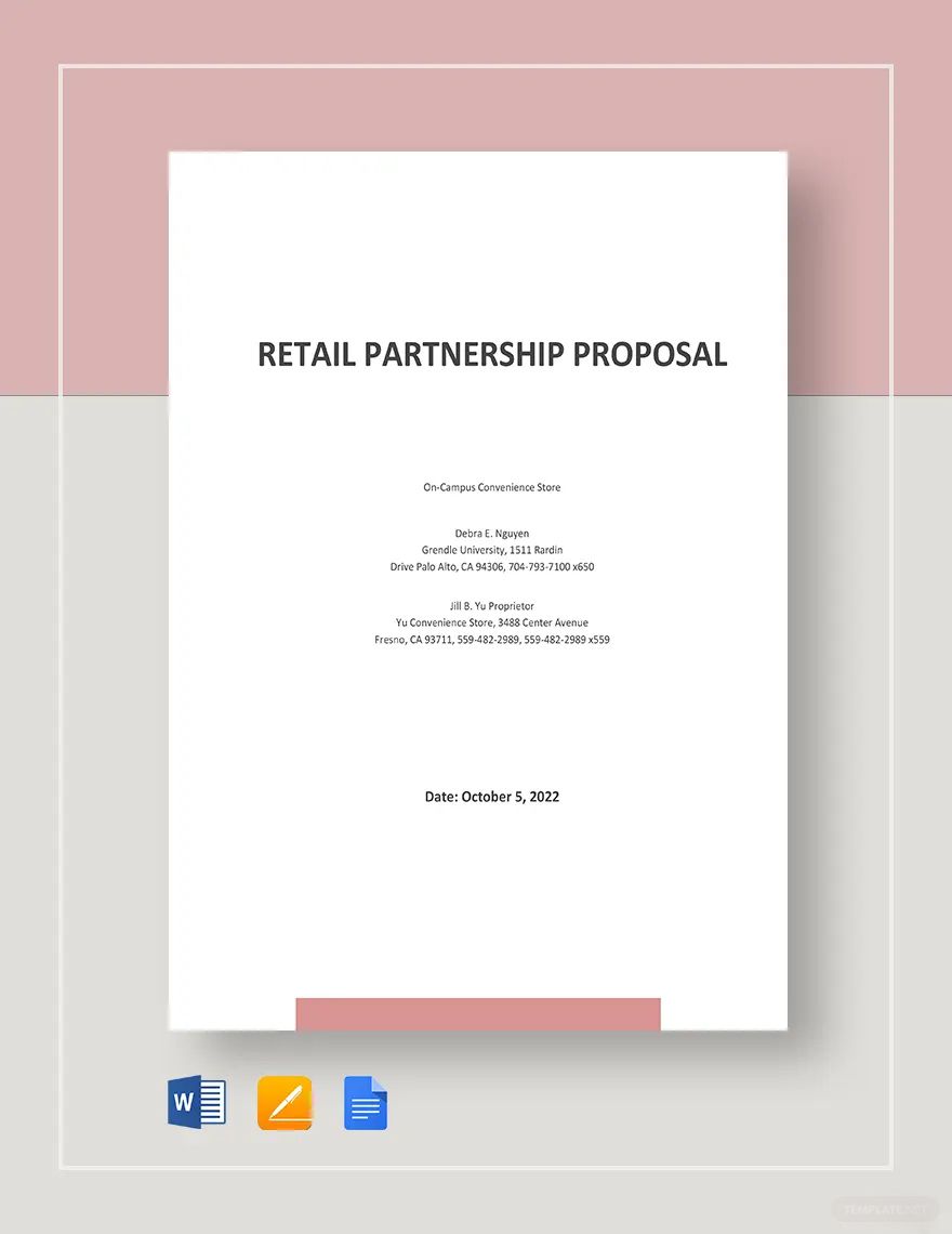 Retail Partnership Proposal Template