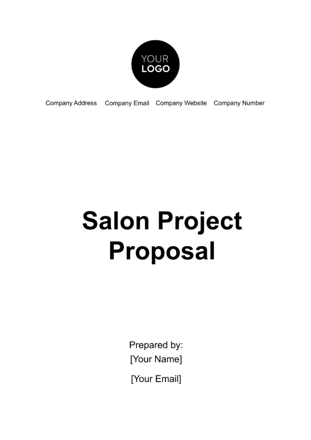 Salon Project Proposal Template