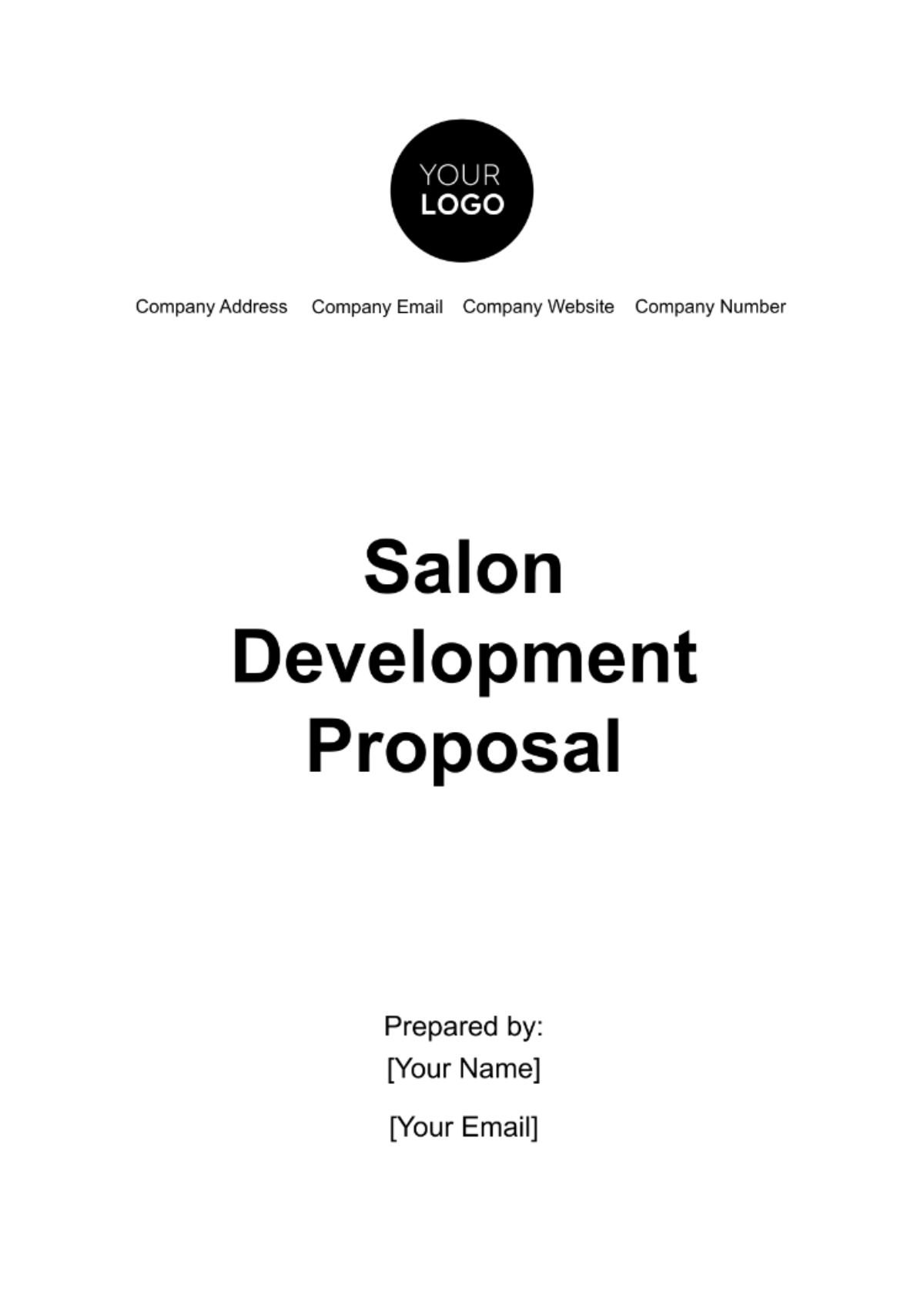 Salon Development Proposal Template