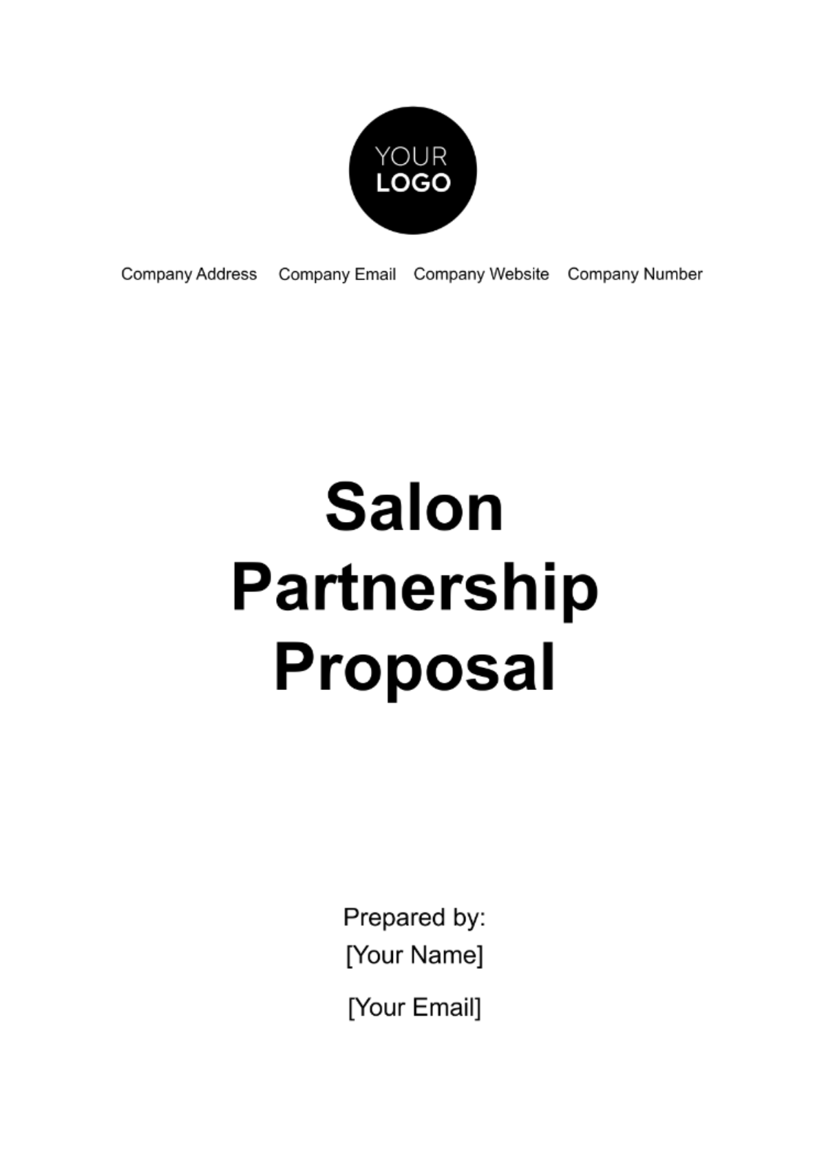 Salon Partnership Proposal Template