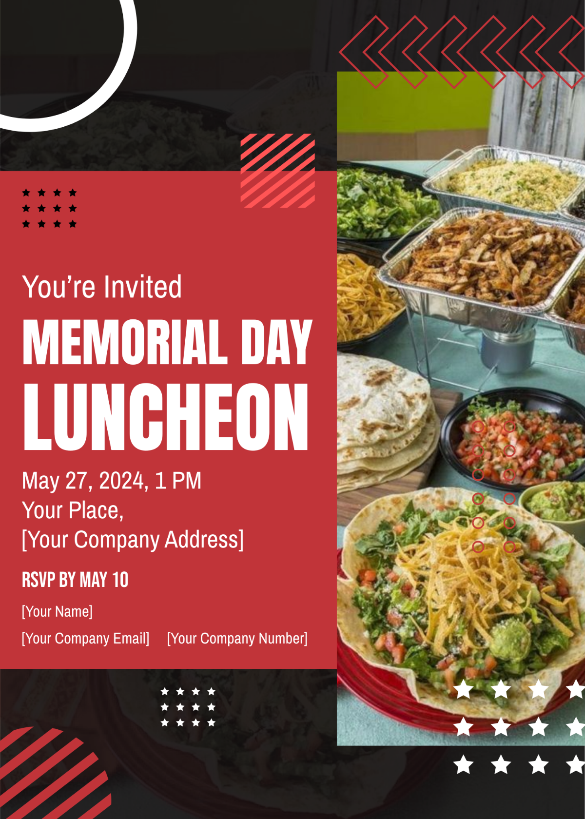 Memorial Day Luncheon Invitation Template