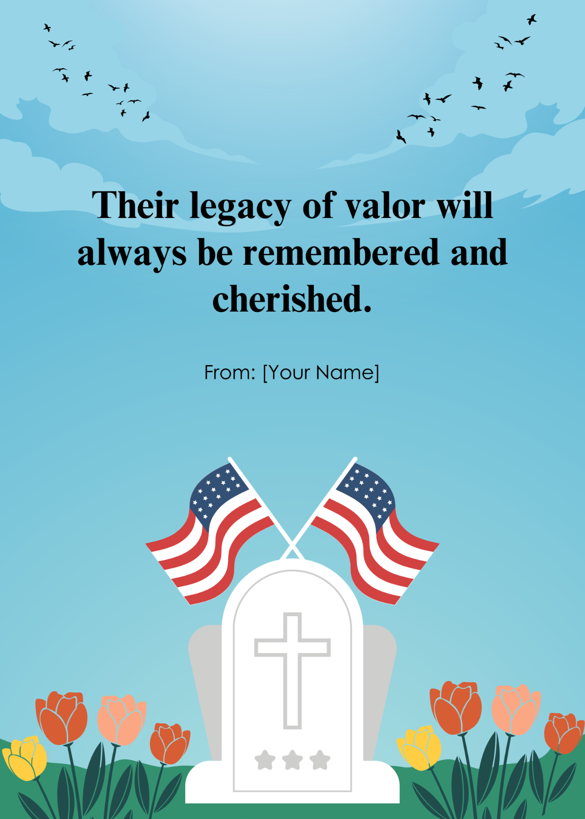 Memorial Day Message to a Friend Template
