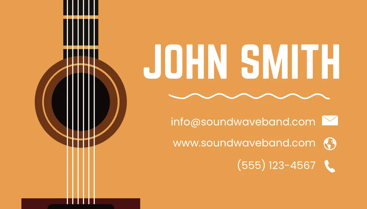 Free Music Band Business Card Template to Edit Online