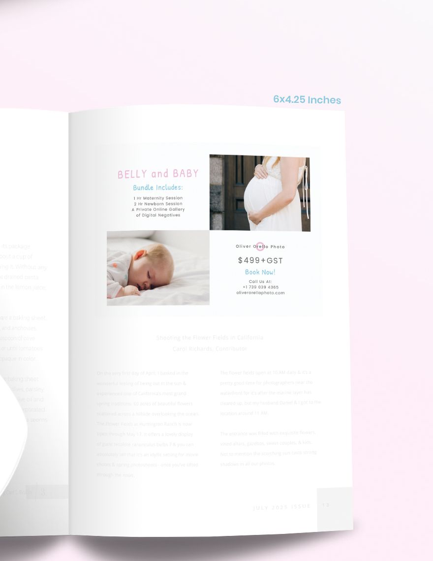 Creative Baby Photographer Magazine Ads Template
