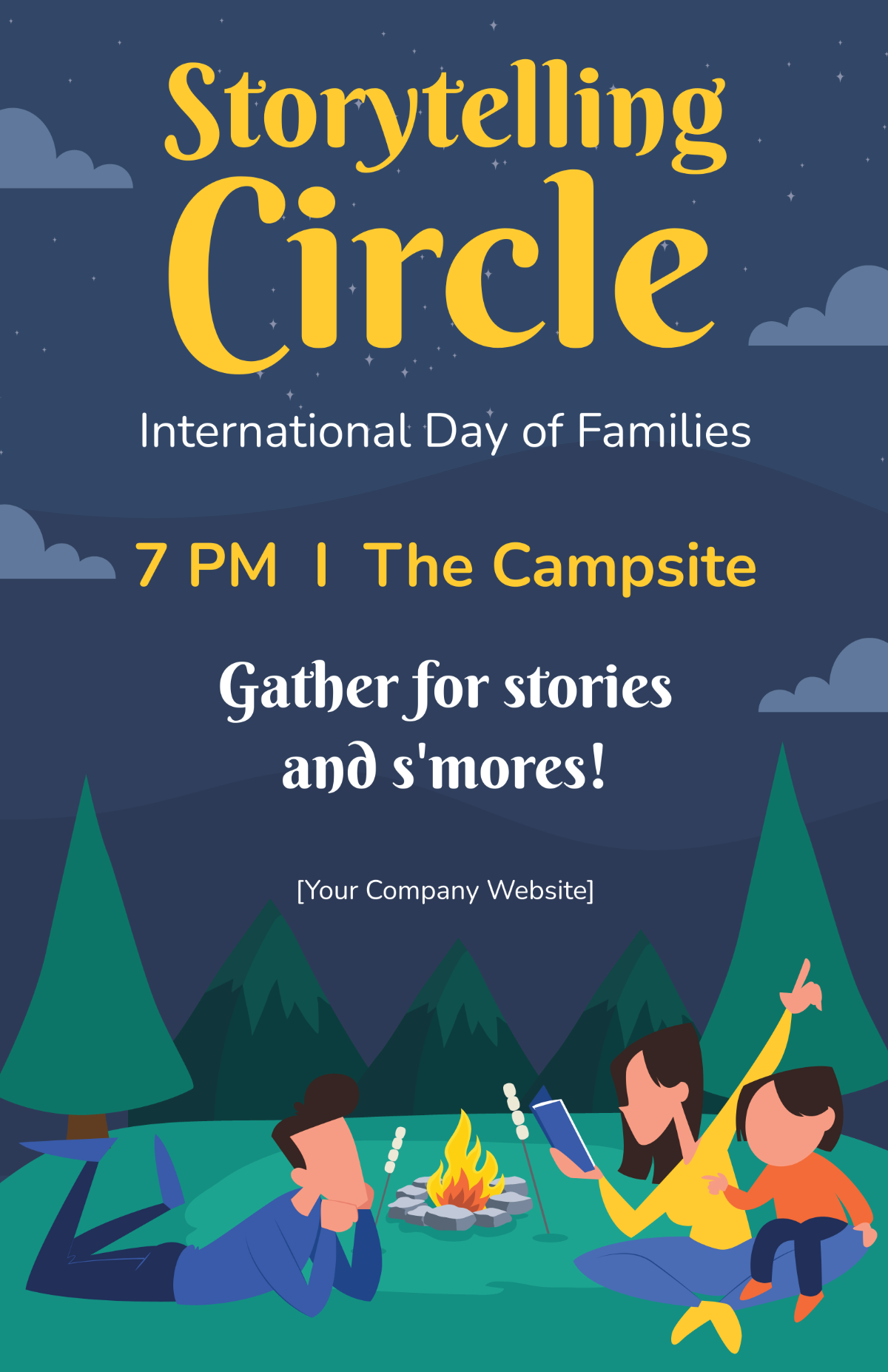 Free International Day of Families Poster Template