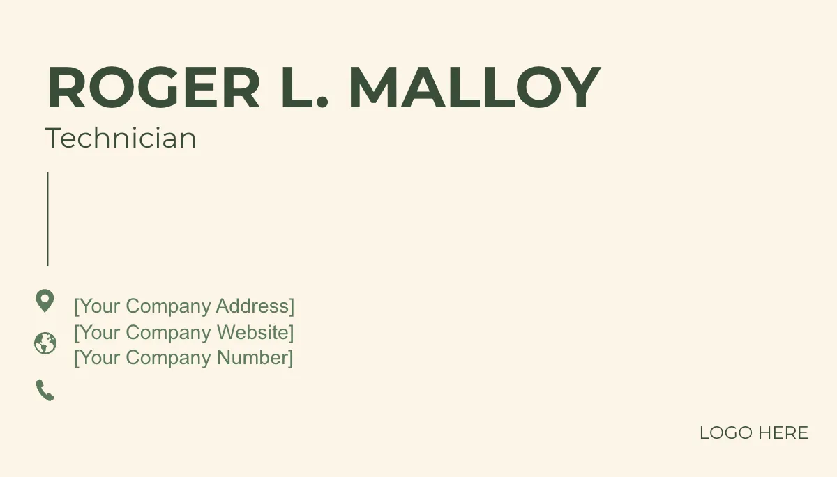 Free Small Business Card Template to Edit Online