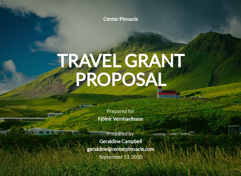 Travel Business Proposal Template Free PDF Google Docs InDesign